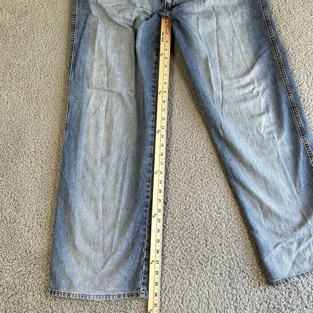 Mavi Jeans Men's 36x32 Blue Wide Leg Medium Wash Distressed (35x32 Actual) - Picture 8 of 14